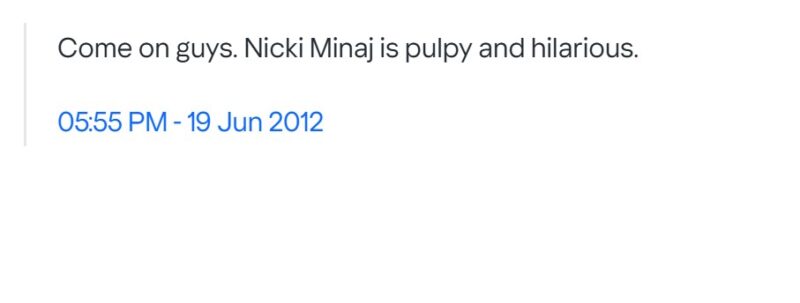 Tom Hiddleston about Nicki Minaj